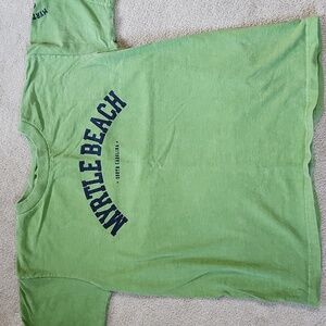Novelty Kids Green Myrtle Beach T-Shirt Short Sleeve- Large